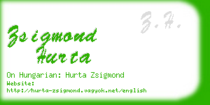 zsigmond hurta business card